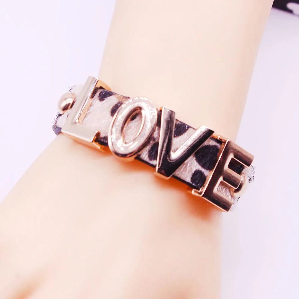 Женский кожаный браслет D &amp многослойный с леопардовым принтом в стиле бохо