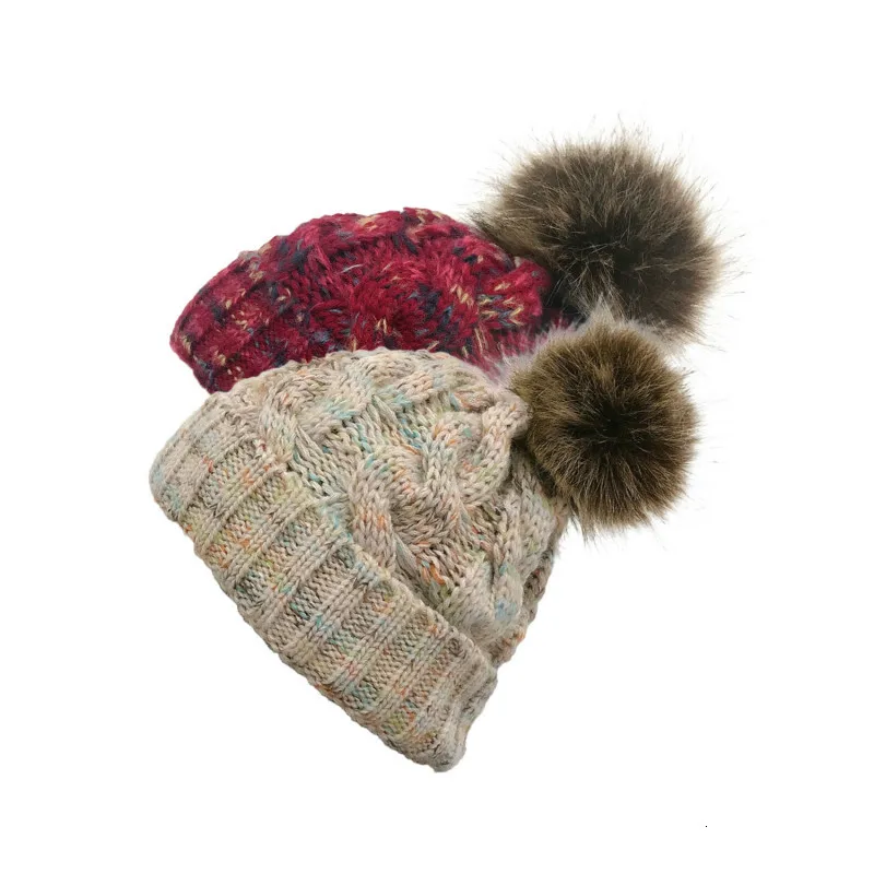 2019 новый уличный стиль осень зима Модная вязаная пряжа цветная шапка с