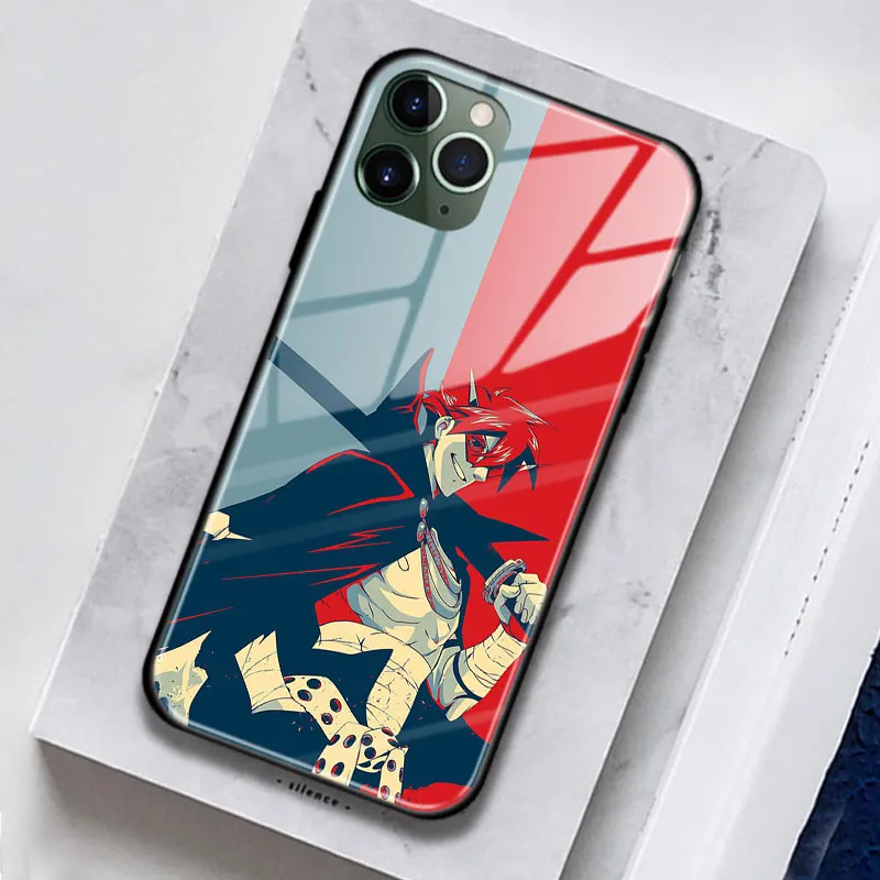 Мягкий силиконовый стеклянный чехол для телефона Gurren Lagann Kamina iPhone SE 6 6s 7 8 Plus X XR XS 11