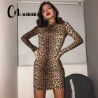 CNYISHE 2021 платье с леопардовым принтом тигра, женская мода, обычный длинный рукав, повседневная осенняя одежда, сексуальные женские платья, платья, халаты