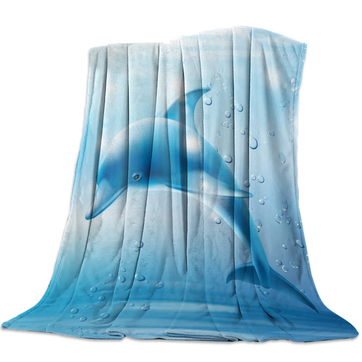 Одеяло с дельфинами и океаном покрывало для дивана кровати теплое одеяло детей