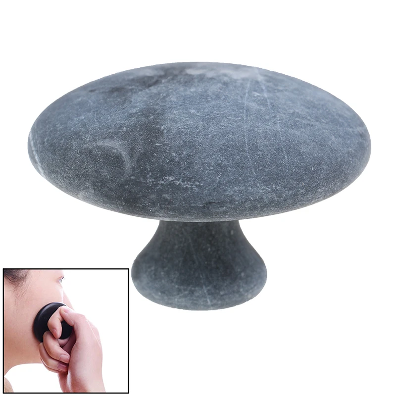 

1Pc Natural Black Ore Stone Gua Sha Massage Tool Mushroom Shape Faical Body Anti-wrinkle Relaxation Scraping Therapy Health Care