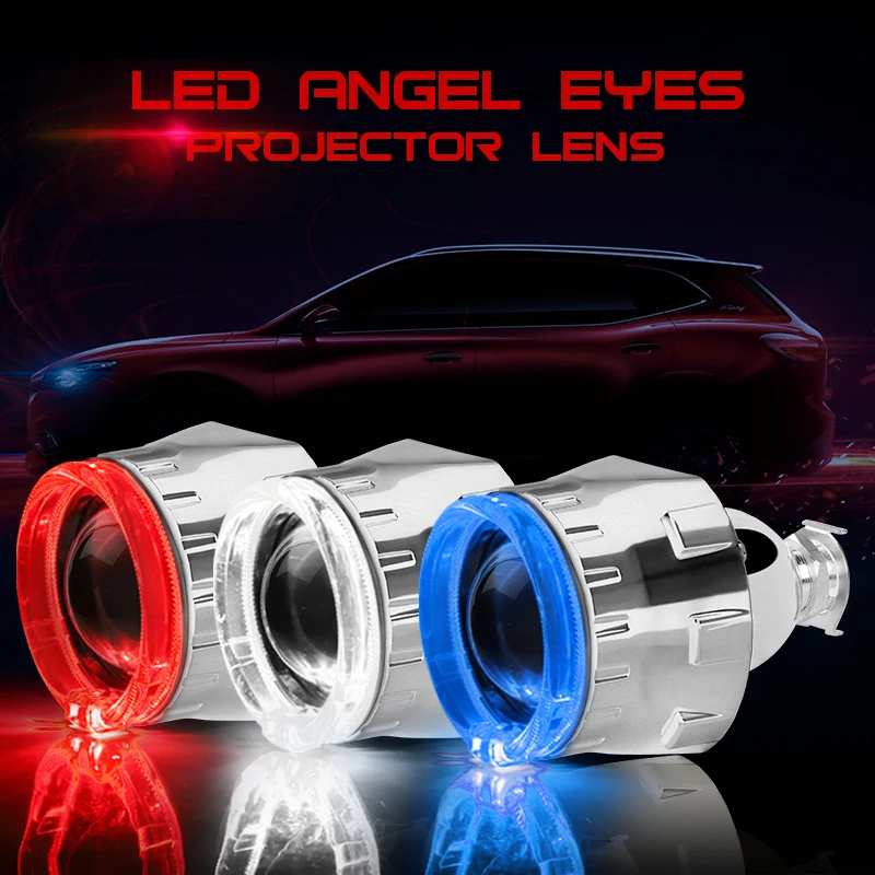 НОВЫЙ 2 5 дюймовых Биксеноновые дооснащения объектив проектора с глаза ангела в