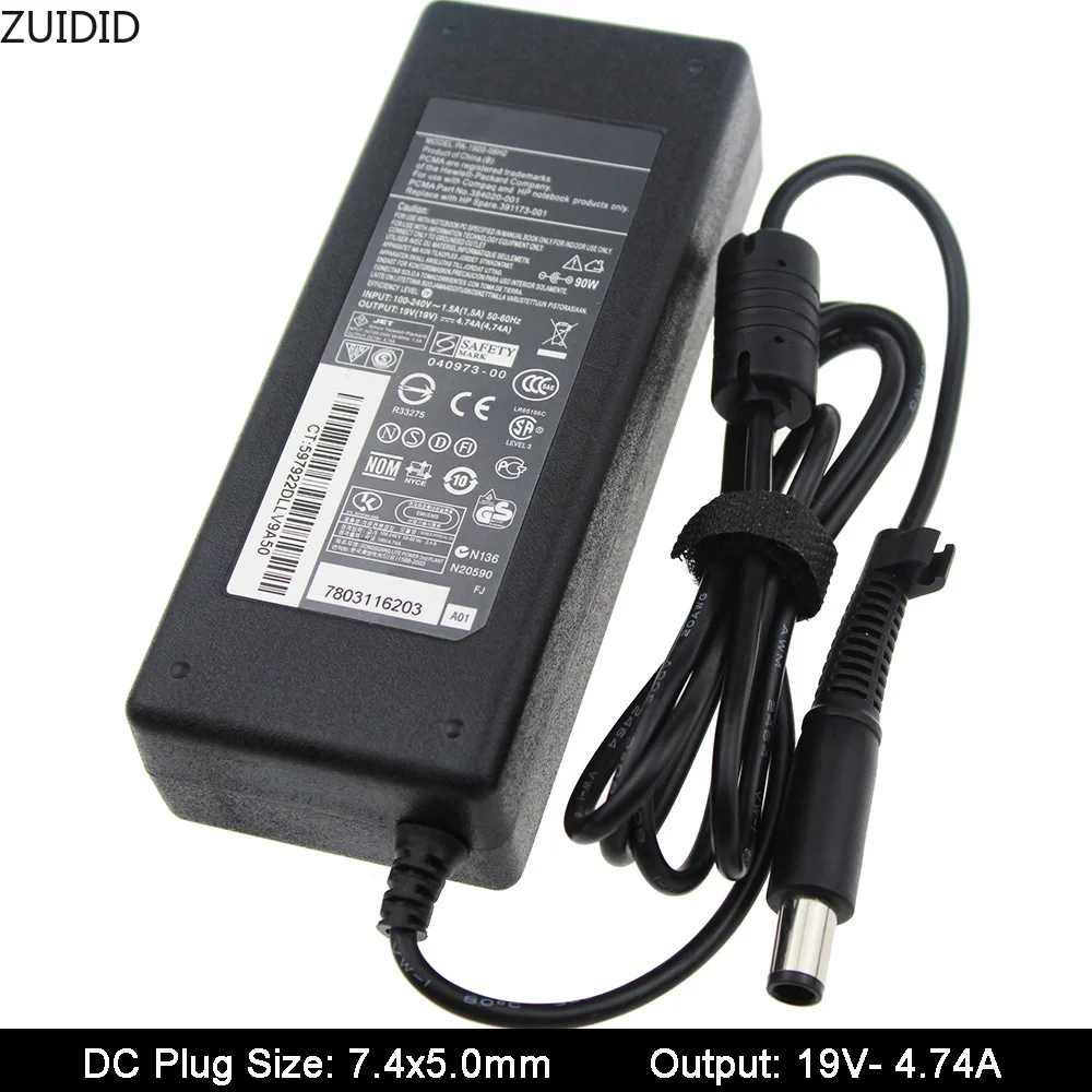 

Адаптер питания для ноутбука HP Pavilion DV3 DV4 DV5 DV6, 19 в, 7,4 А, 5,0 * мм