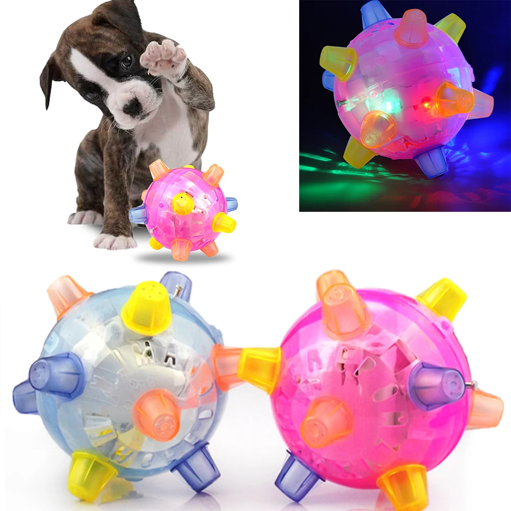 

1 Piece Flashing Dog Ball For Games Kids Ball Led Pets Toys Jumping Joggle Crazy Football Children's Funny Colored Toy