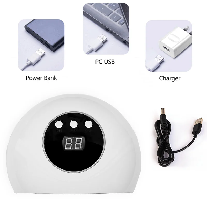 Лампа CYSHMILY USB для сушки гель лака Индукционная быстросохнущая лампа ногтей