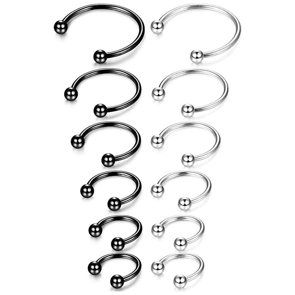 Кольца для носа из нержавеющей стали 12 шт. 16 г | Украшения и аксессуары