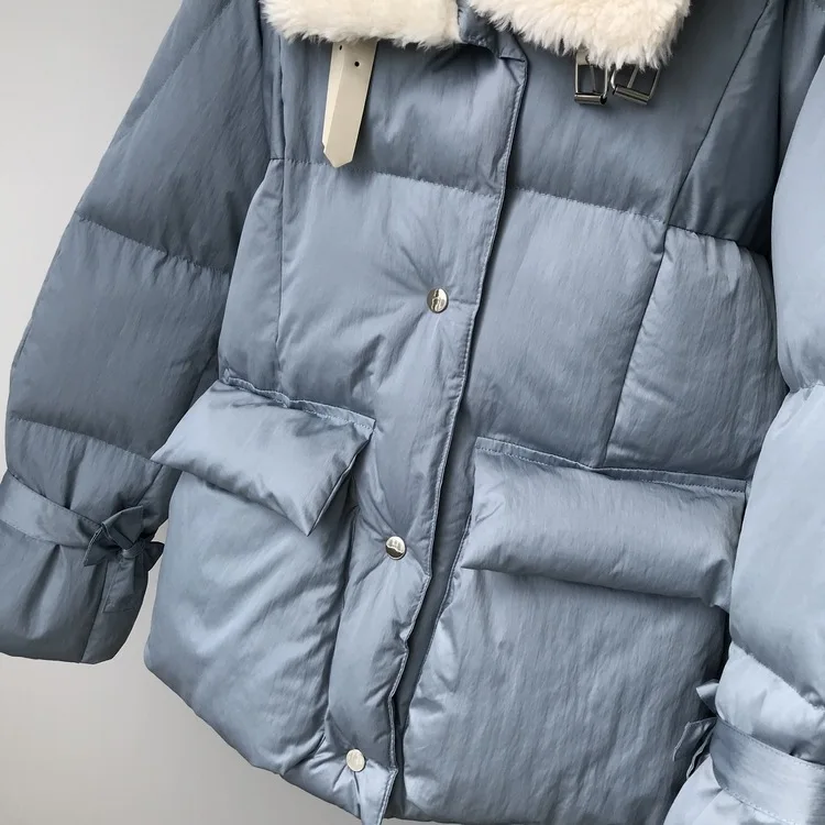 Winter New Thickened Solid Color Short ins Loose Bread Suit cotton-padded jacket Female