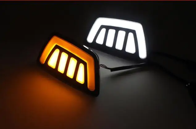 Для Ford Ranger 2015 2016 2017 2018 Водонепроницаемый светодиодный DRL Дневной светильник