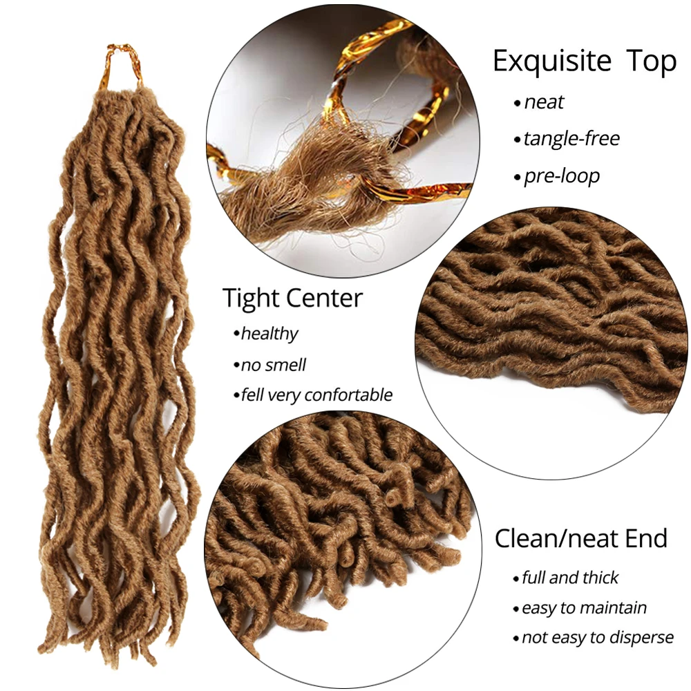Alileader Super Nu Locs накладные крючком волосы 12 18 дюймов Ombre косички синтетические для