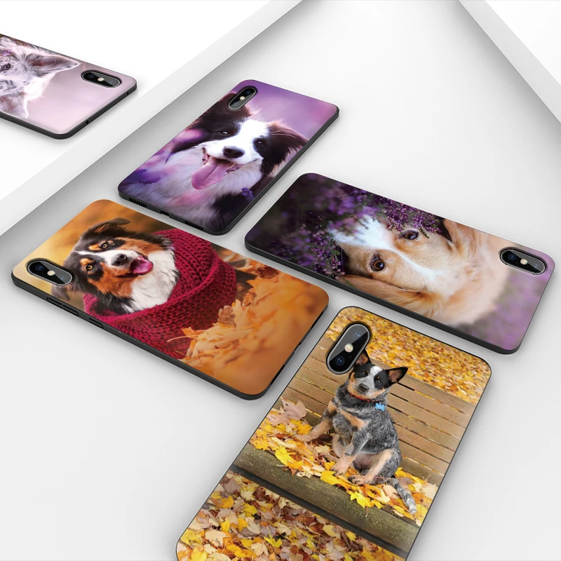 Чехол для телефона iphone 11 Pro Max XR XS MAX X Dog leaf Apple 8 7 6 5S s Plus силиконовый защитный чехол