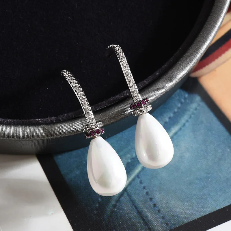 Модное серебряное кольцо Цвет свадебные серьги для женщин элегантные серьга с