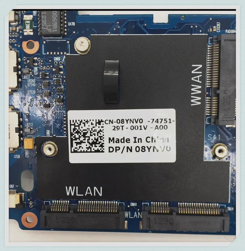 Для Dell E6220 CN-08YNV0 08YNV0 8YNV0 материнская плата для ноутбука с SR04S I3-2310M CPU 6050A2524601-MB-A01 100%