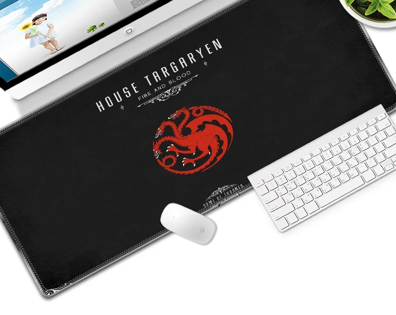 Style 3 700*300 мм серия Red Dragon высокоскоростной большой игровой коврик для мыши, клавиатуры, Противоскользящий коврик для компьютерной мыши из натурального каучука - Цвет: Style 3