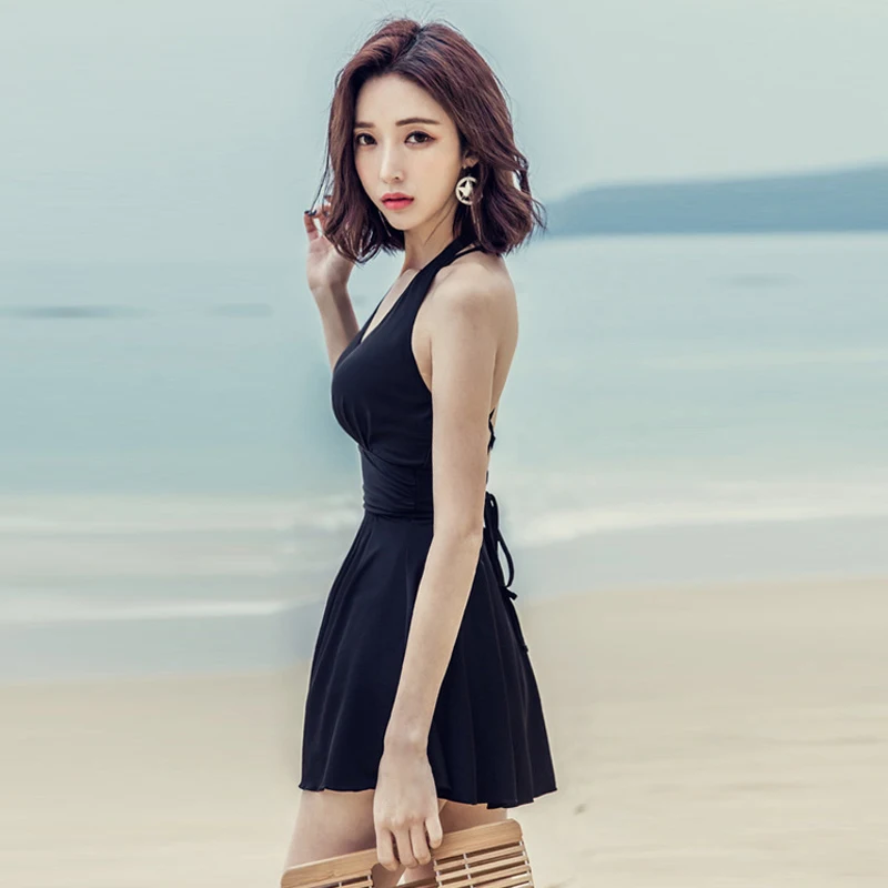 Купальник женский с глубоким V-образным вырезом пикантный слитный купальник