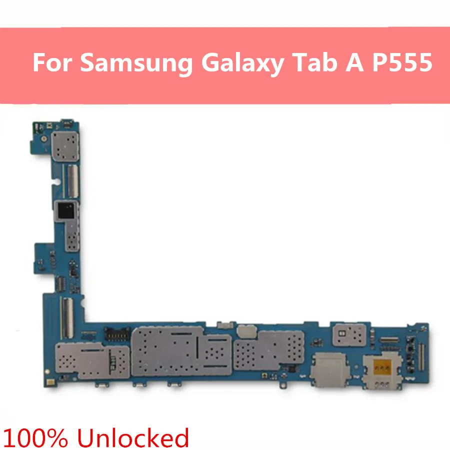 Оригинальная разблокированная материнская плата для Samsung Galaxy Tab A P555 P550 с полными