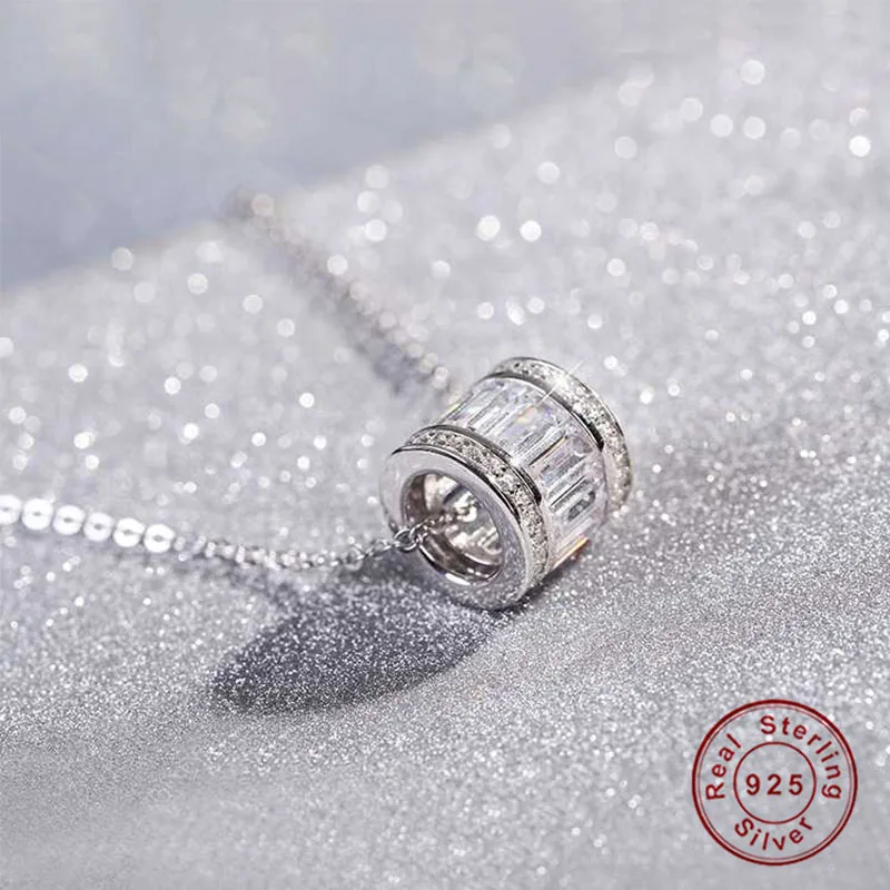 Женское колье с круглыми кристаллами из стерлингового серебра 925 пробы чокер