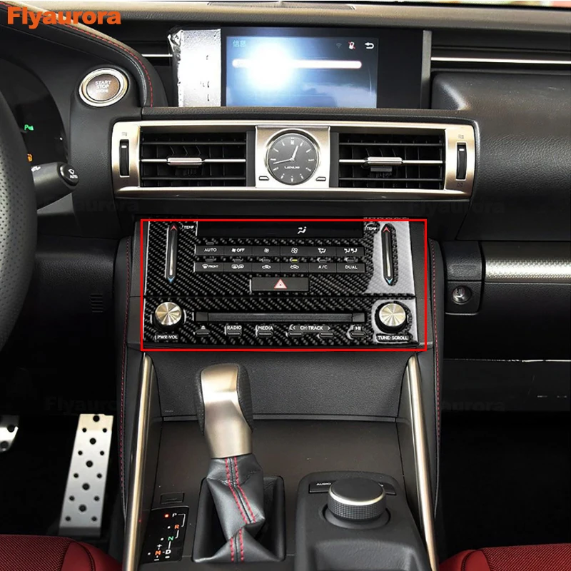

Carbon Fiber Car Center Control Gear Shift Panel Decorative Sticker for lexus is250 rx330 ct200h rx300 gx470 nx200 rx300 gs300