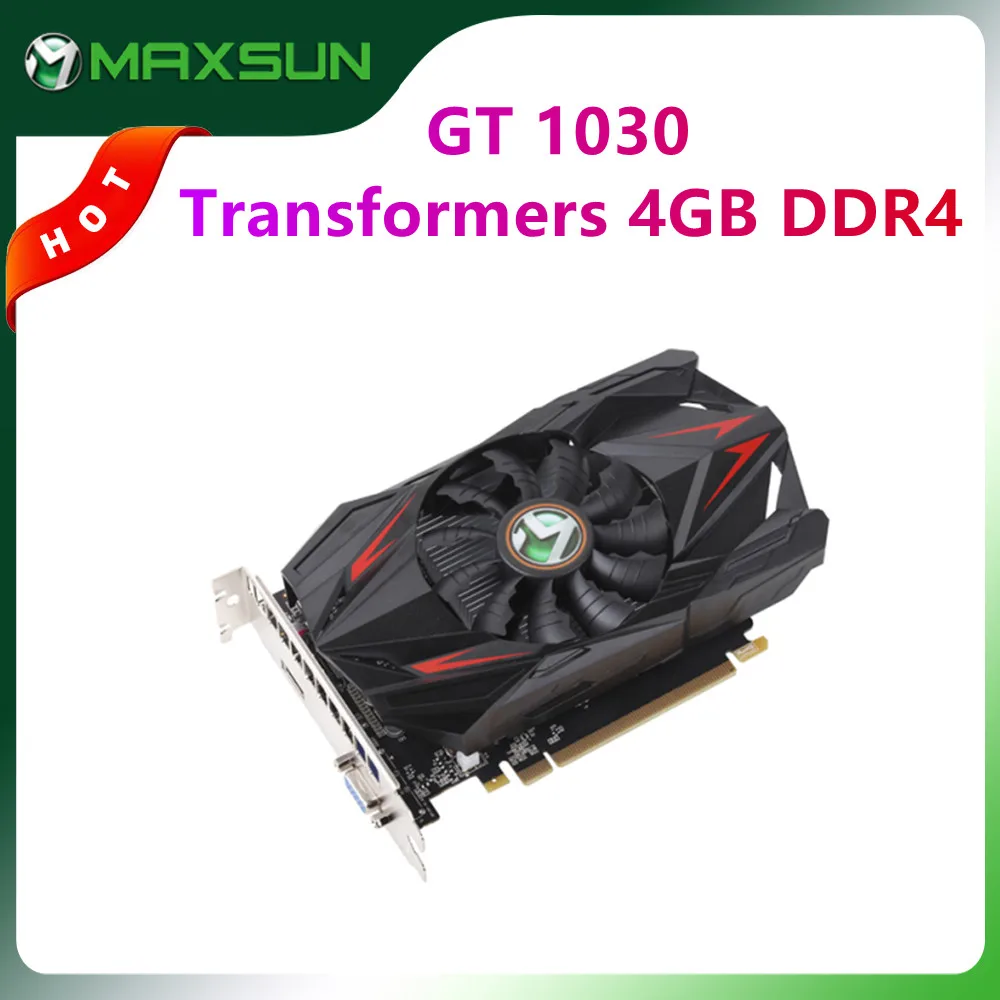Maxsun GeForce GT 1030 трансформаторы 4 Гб DDR4 графическая карта Nvidia GPU видеокарта для