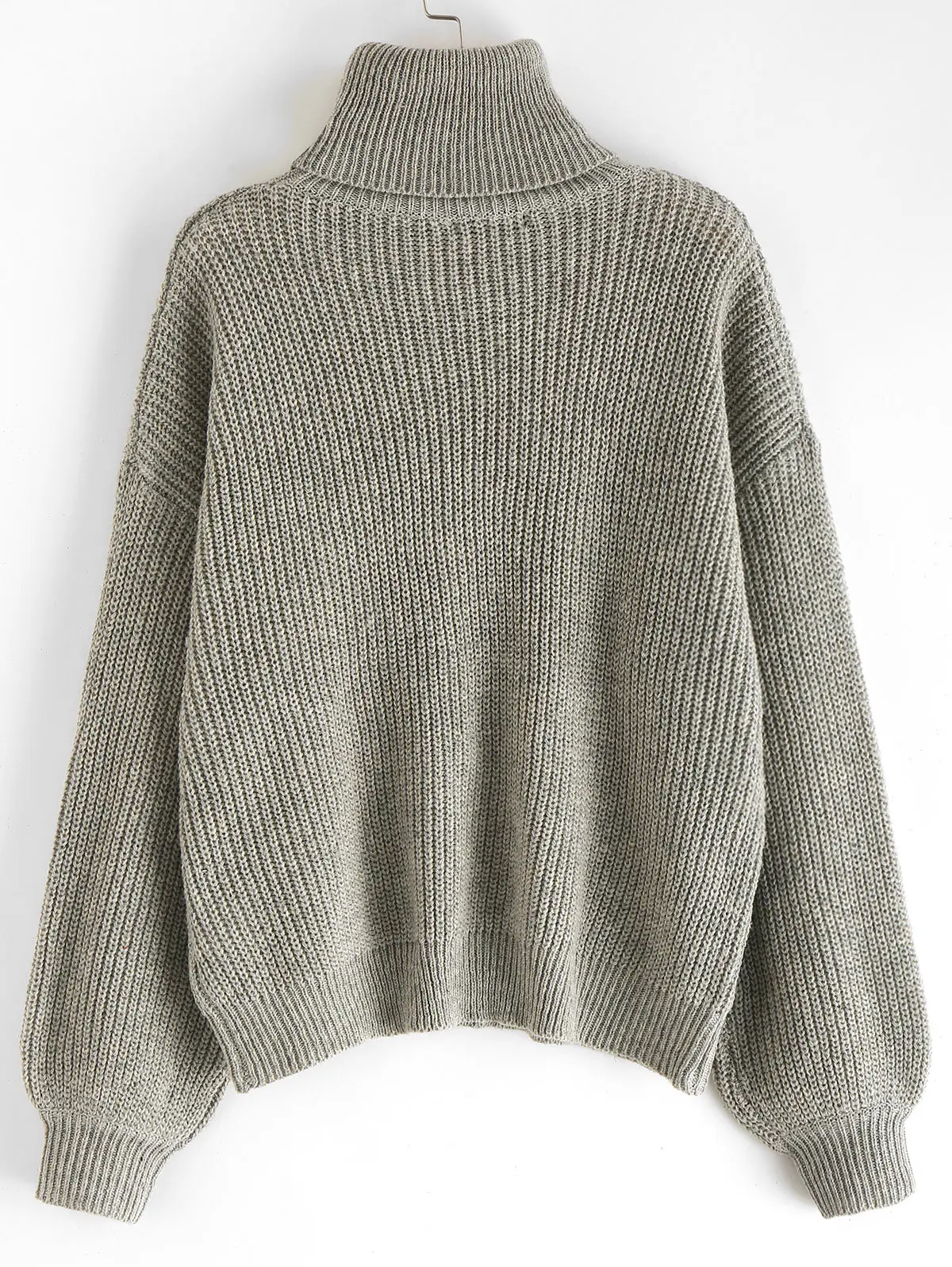 Простой женский свитер с отложным воротником и спущенными плечами от ZAFUL