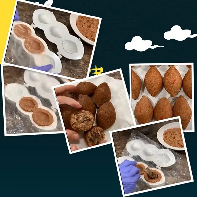 

New 2021 Meatball Maker Manual Kibbeh Meatloaf Mold Maker Press Minced Meat Processor Cake Desserts Kitchen Tools Home Meat Pie