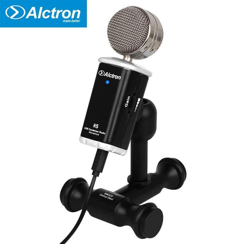 

Alctron K5 Professional USB Condenser Microphone Studio Chatting o Recording Condenser Mic for PC Laptop