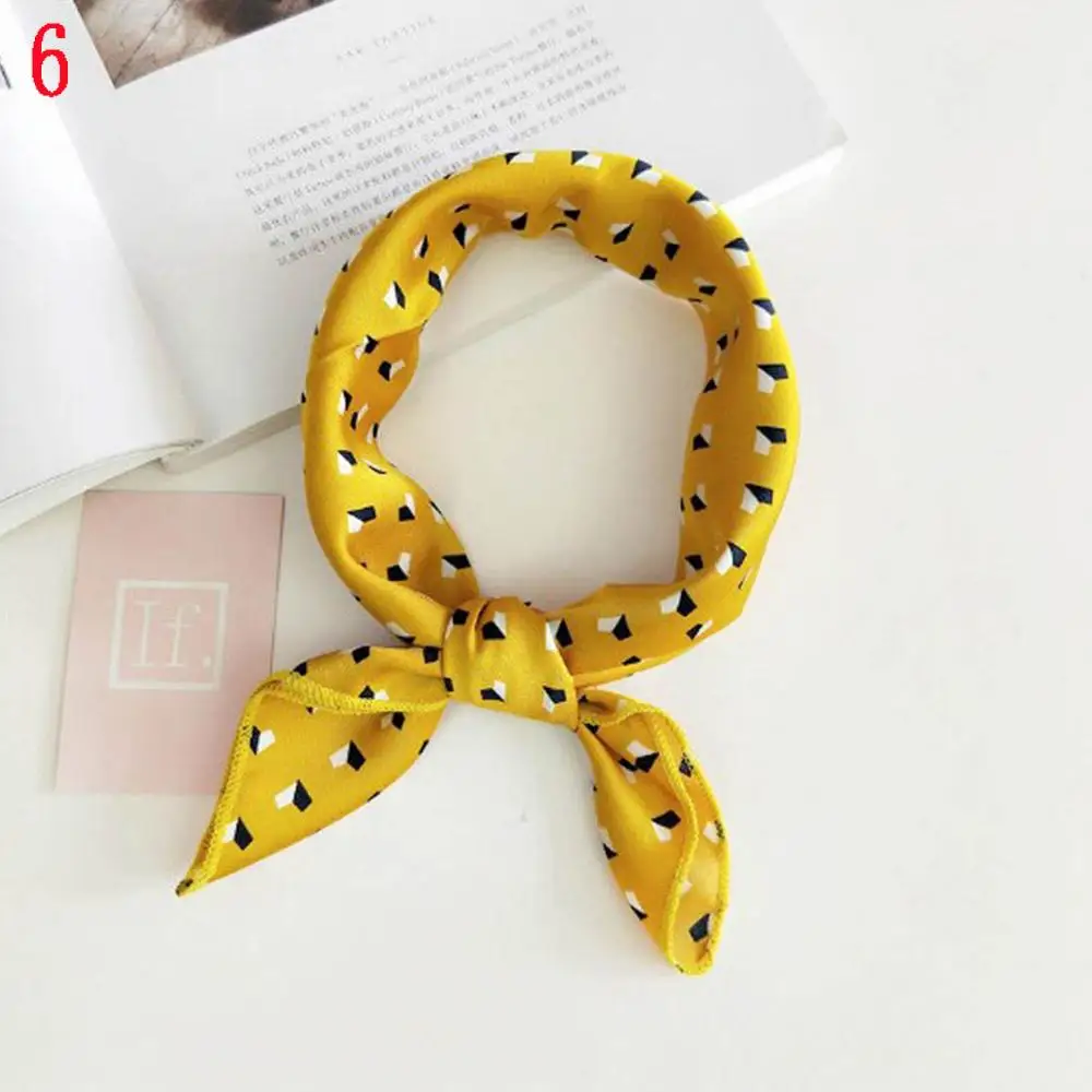 

Luxury Brand Small Square Satin Scarf Pleated Silk Scarf Foulard Femme Elegant Women's Wrap Handkerchief Bandanas Accessories