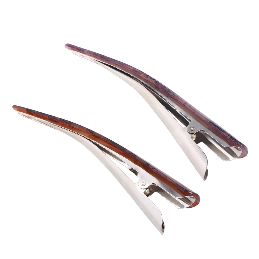 

2pcs Duckbill Hair Clips Strong Tension Hair Grip Chic Styling Claw Hair Barrettes for Hair Dye and Hair Style