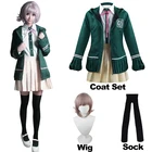 Anime данганронпа Nanami ChiaKi High School Students Uniform Костюмы для косплея Long-sleeved Jacket Short Skirt Loli Skirt