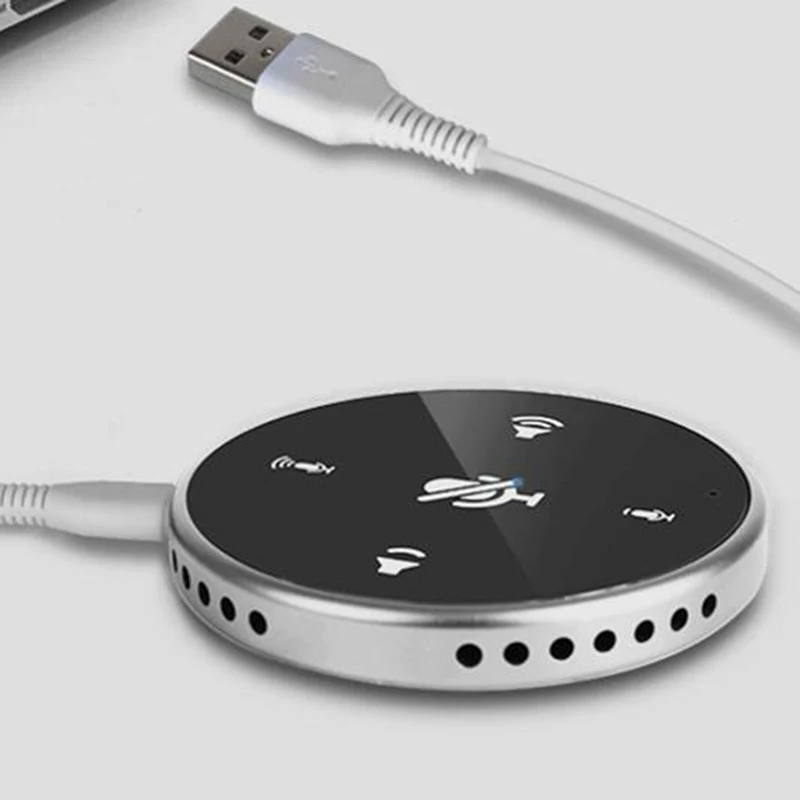

Настольный USB-динамик для телефонной связи, микрофон, Built-in динамик, динамик 360 °, всенаправленный конденсаторный микрофон для ПК, ноутбука