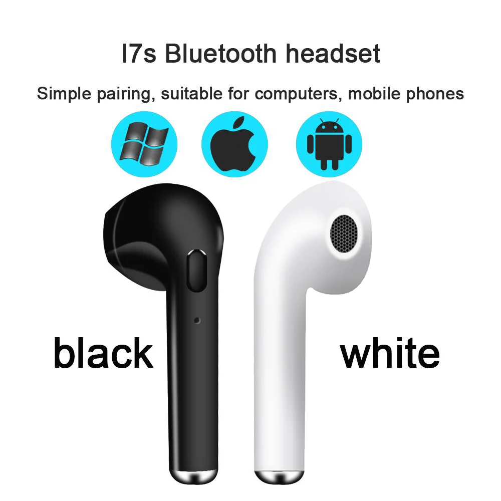 I7 Беспроводные Bluetooth 5 0 Наушники Универсальная мини гарнитура с микрофоном для