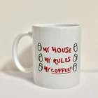 2020 ножи My House My Rules My Coffee кружки 110z керамический подарок для друзей девушка чашка для чая с молоком кружки Прямая поставка