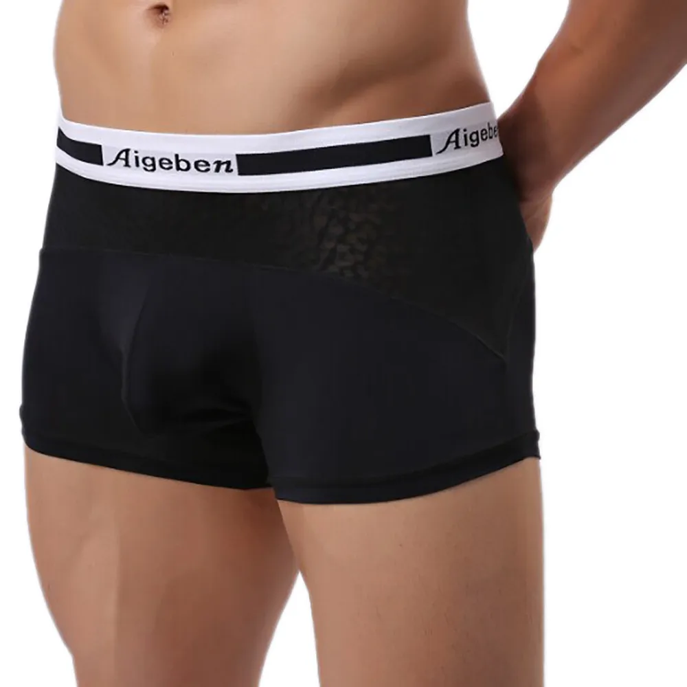 Лучшая цена мужские боксеры мягкое дышащее нижнее белье удобные Однотонные