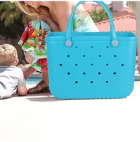 eva basket big capacity beach use tote bags vacation handbags fashion solid color female summer handbags picnic bags 2021