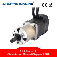 nema 17 closed loop geared stepper motor l48mm gear ratio 511 encoder 1000cpr 2 phase 1 68a nema17 stepping motor