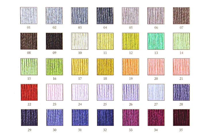 

WY 35 DM*C new Colors 10pcs per pack cotton embroidery floss Double mercerized 8meters.pcs 6 Strands