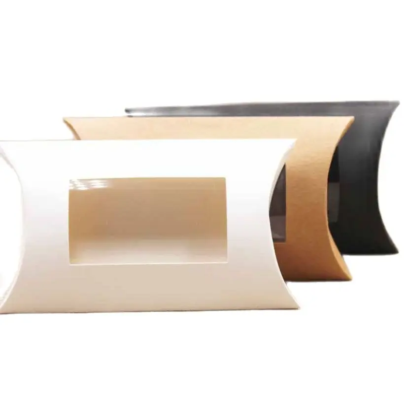 Коробка для печенья из крафт-бумаги маленьких цветов коробка в форме подушки |