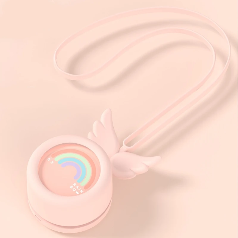 

Portable Cute Angel Wing Neck Hanging Mini Air Cooler Fan Small Personal Cooling X7XA