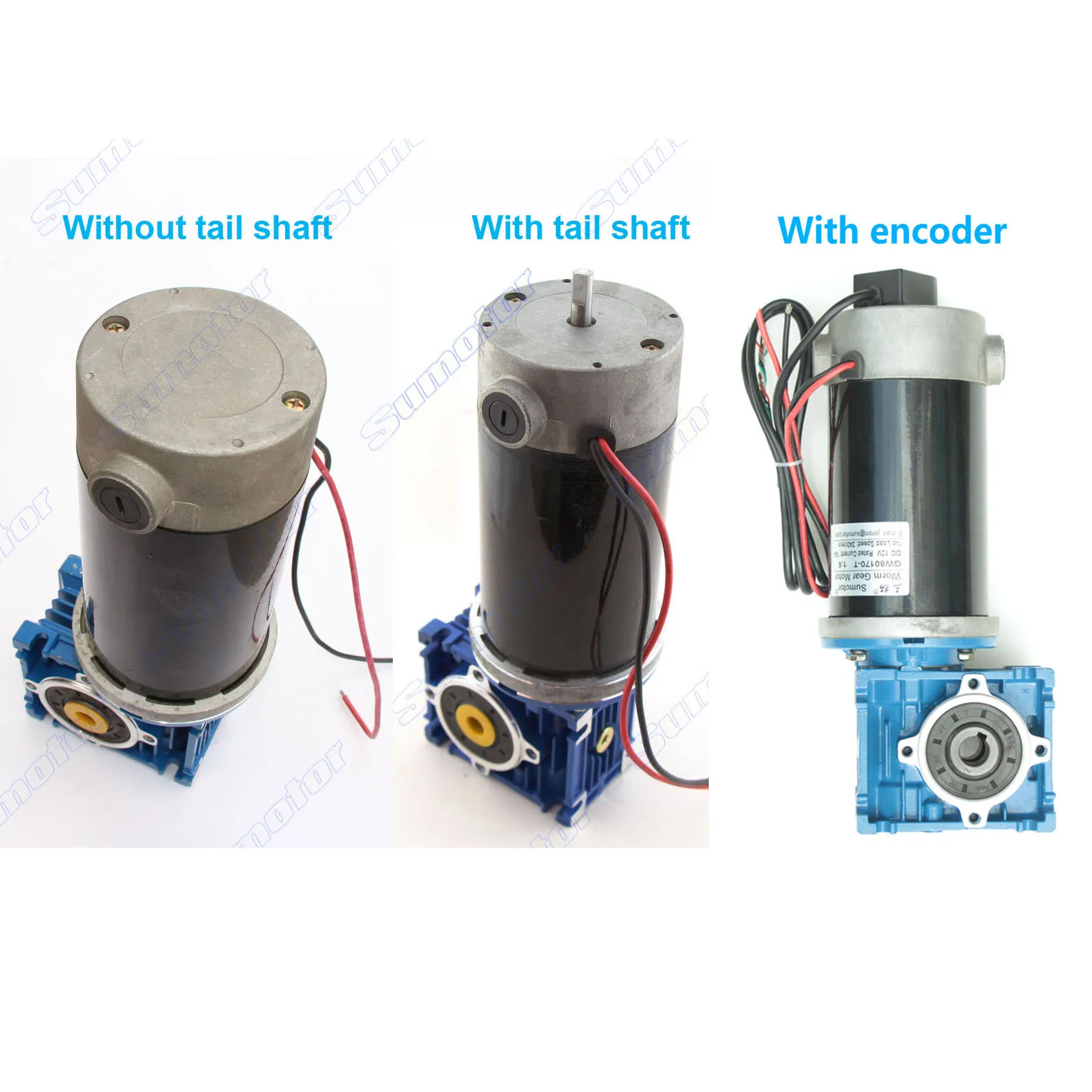 GW80170 DC 12V 24V хвостовый вал для энкодера червь Зубчатый редуктор электродвигатель
