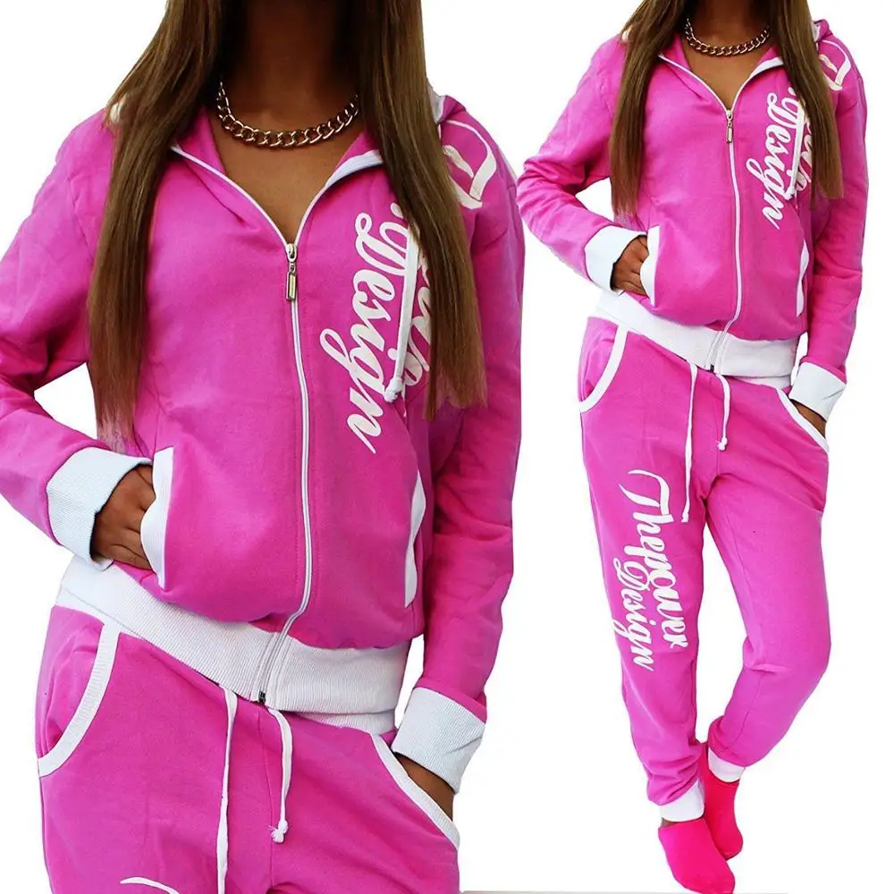 

Women's hot casual knitted sportswear suit women's two piece fashion