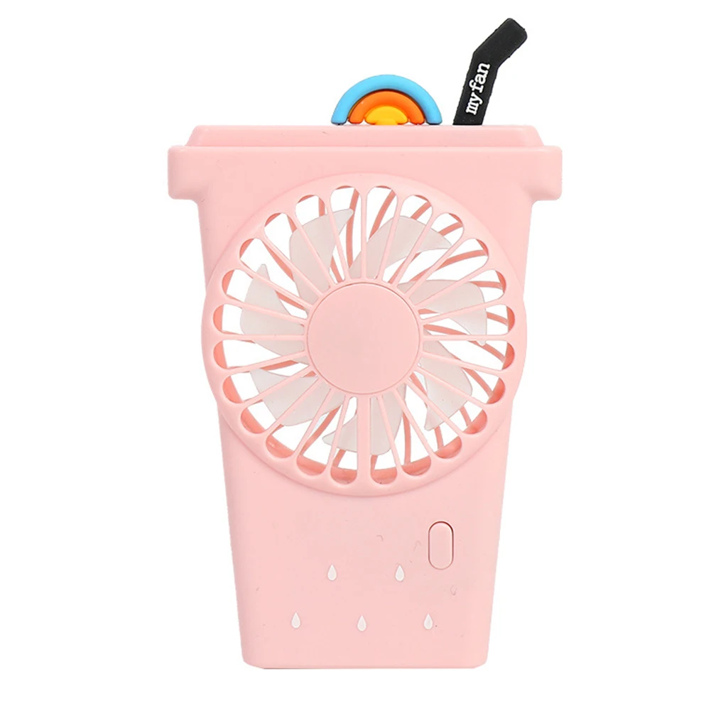 

Portable Cartoon Cup Shape Handheld Mini USB Charging Adjustable Fan with Battery