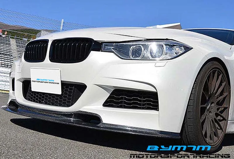 3 D Стиль углеродного волокна передний спойлер Подходит для BMW F30 Series M Sport