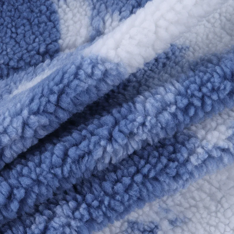 

Heeatal Tie-dye Zipper Sweatshirt Women Winter Tops for Women 2021 Fall Winter Blue White Print Top Free Shipping Clothes Women