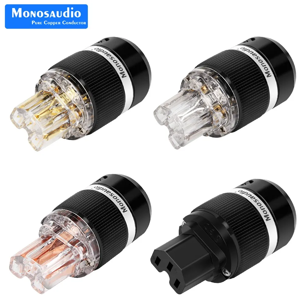 

Monosaudio High End IEC Pure Copper Female AC Power Socket Connector Electric Power Receptacle Inlet Adapter For HIFI AUDIO DIY