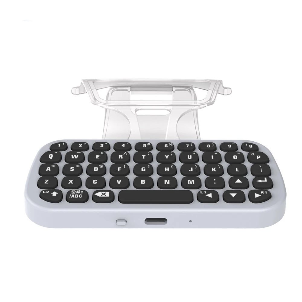 

For PS5 Gamepad Mount Mini Keyboard Game Controller 3.5mm Wireless Game Keyboard Bluetooth 3.0 Controller Chat Pad