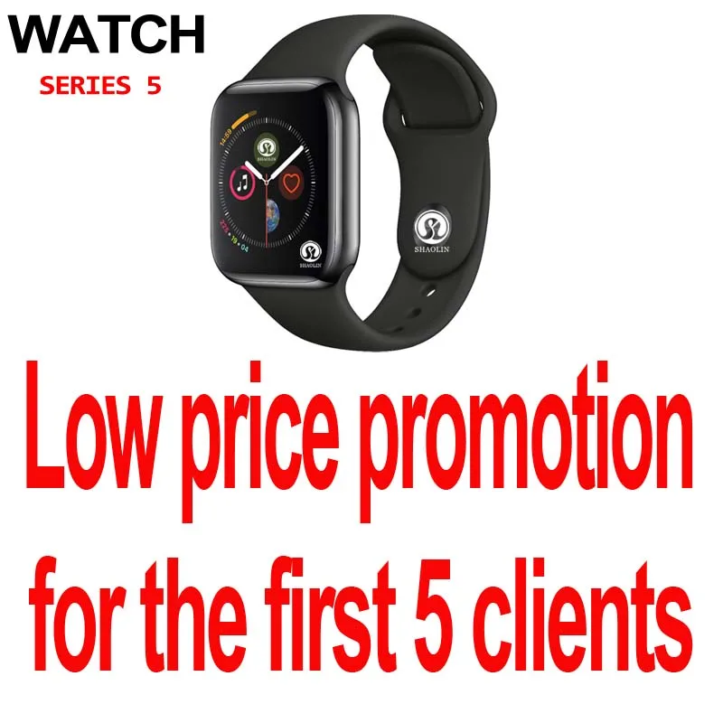Black-Only 5 pcs Скидка 50% на 42 мм умные часы серии 4 часы Push Message Bluetooth подключение для Android телефона IOS apple iPhone 5 7 8 X Smartwatch - Цвет: Black-Only 5 pcs