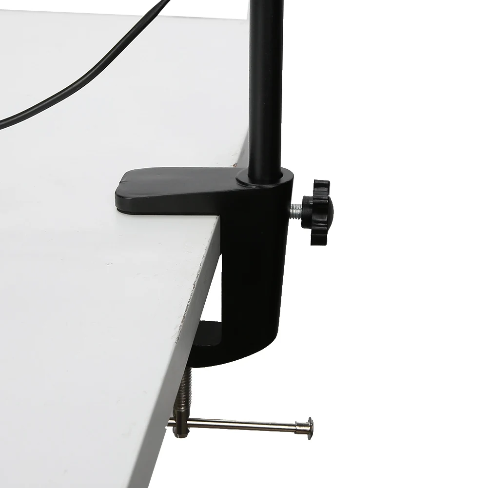 

LED Folding Clamp Desk Lamp Eye Protection Rechargeable Long Arm Table Lamp Clip On Light For Bed Reading Working And Computers