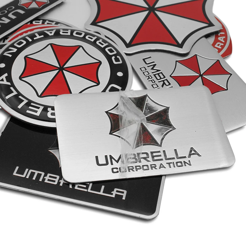 Алюминиевая 3d наклейка Umbrella corporation для автомобилей аксессуары Toyota Honda Skoda Peugeot BMW