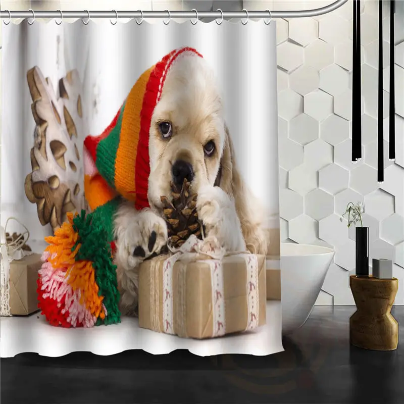 Поп-серия животный новый щенок - штора для душа с узором, индивидуально настраиваемая для ванной комнаты, тканевая, модная последняя для декора.