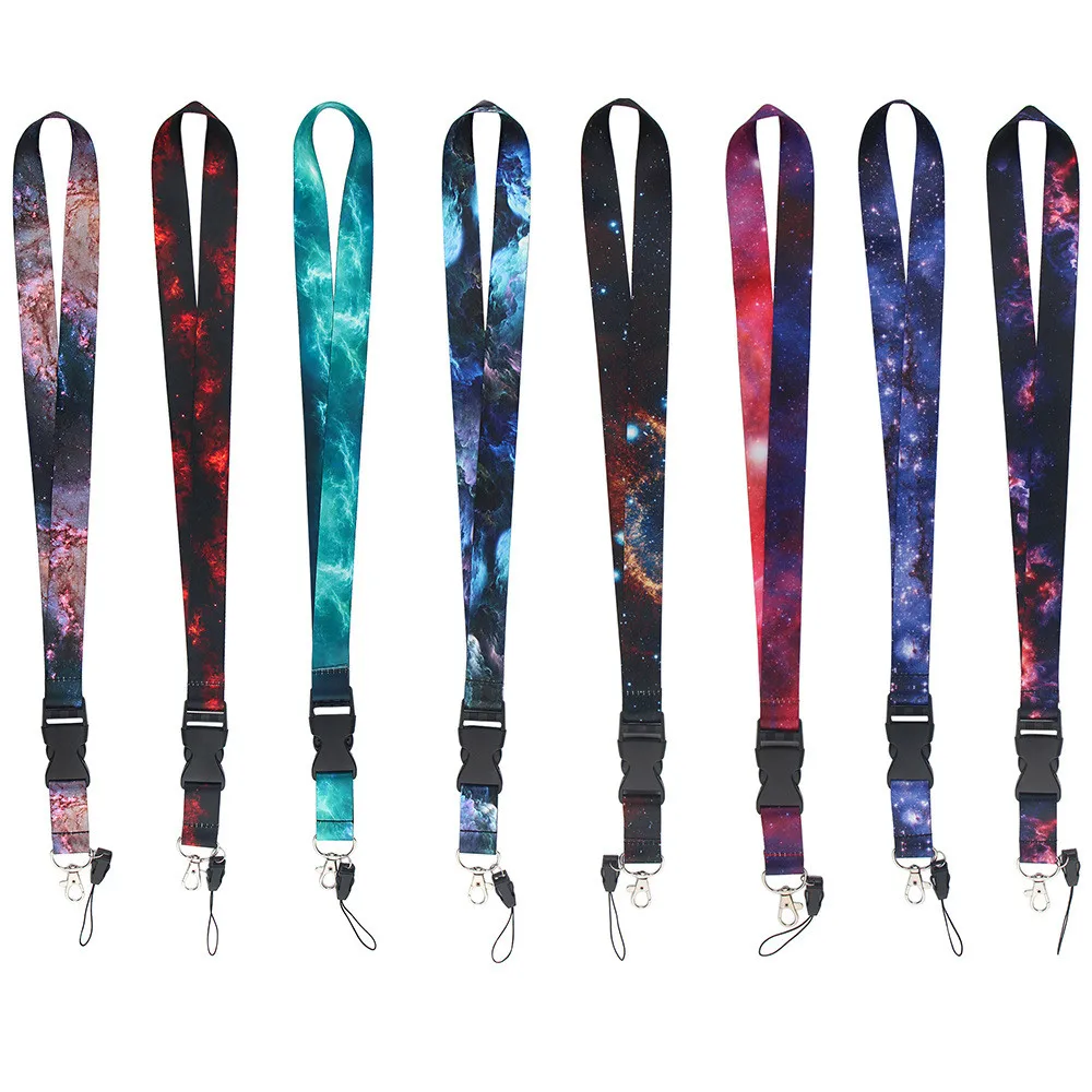 

Starry Sky Elements Lanyards Key Chain Colorful Print Neck Straps Keychain Cell Phone Rope Teachers Gift 1pcs Badge Holder Key